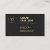 Modern Tax Preparer CPA Black Gold Visitekaartje (Voorkant)