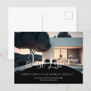 Modern te koop huis vermelde onderneming  briefkaart