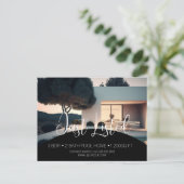 Modern te koop huis vermelde onderneming briefkaart (Staand voorkant)