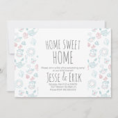 Modern Tea Doodles Housewarming Party Kaart (Voorkant)