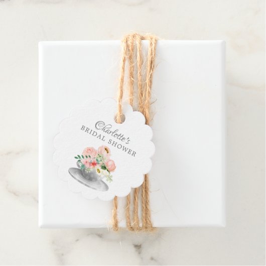 Modern Tea Vrijgezellenfeest Favor Gift Label (In situ)