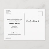 Modern Teacher Afstuderen Foto Afstuderen Aankondigingskaart (Achterkant)