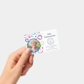 Modern Teacher Logo Educator Personeel Foto-ID Badge (Handheld)