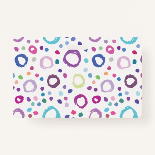 Modern Teacher Logo Educator Personeel Foto-ID Badge (Achterkant)