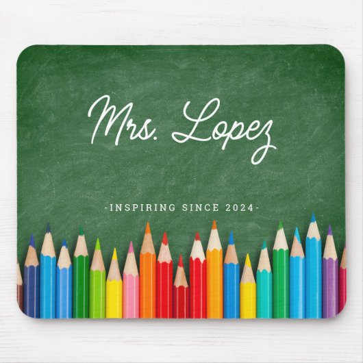 Modern Teacher Script Classroom Muismat (Voorkant)