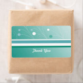 Modern Teal Bedankingslabel Etiket (Insitu)