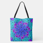 Modern Teal Black And Purple Wave Tote Bag (Achterkant)
