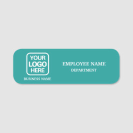 Modern Teal Custom Business Name Tag