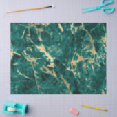 Modern Teal en Goud Marmer Patroon Tissuepapier (Craft)