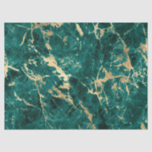 Modern Teal en Goud Marmer Patroon