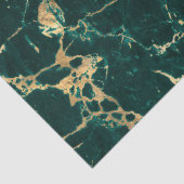 Modern Teal en Goud Marmer Patroon Tissuepapier (Detail)