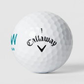 Modern Teal Monogrammering Golfballen (Logo)