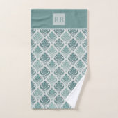 Modern Teal Nordic Damask Bad Handdoek (Handdoek)
