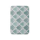 Modern Teal Nordic Damask Badmat (Voorkant Verticaal)