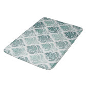 Modern Teal Nordic Damask Badmat (Gekanteld)