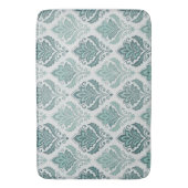 Modern Teal Nordic Damask Badmat (Voorkant Verticaal)