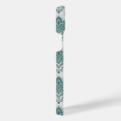 Modern Teal Nordic Damask iPhone Hoesje (Rechterkant)