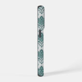 Modern Teal Nordic Damask iPhone Hoesje (Rechterkant)