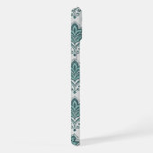 Modern Teal Nordic Damask iPhone Hoesje (Rechterkant)