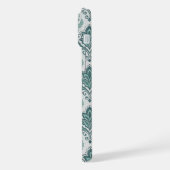 Modern Teal Nordic Damask iPhone Hoesje (Linkerkant)