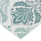 Modern Teal Nordic Damask Lange Tafelloper (Hoek)