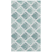 Modern Teal Nordic Damask Tafelkleed (Voorkant)