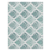 Modern Teal Nordic Damask Tafelkleed (Voorkant)