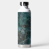 Modern Teal Ocean Waves Aerial Personalized Waterfles (Links)