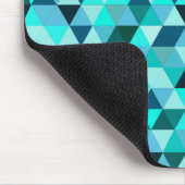 Modern Teal Turquoise Geometric Triangles Pattern Muismat (Hoek)