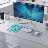 Modern Teal Turquoise Geometric Triangles Pattern Notitieboek