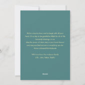 Modern Teal & Yellow Arch Islamic Greeting Card Feestdagenkaart (Achterkant)