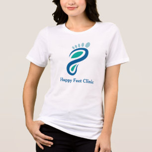 Modern Tealblauw Podiatrie Voetverzorging Logo Zak Tri-Blend Shirt