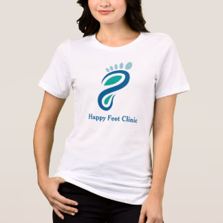 Modern Tealblauw Podiatrie Voetverzorging Logo Zak Tri-Blend Shirt