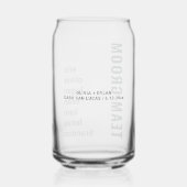 Modern Team Bruidegom Cadeau voor Bruidsjonkers Blikvorm Glas (Achterkant)