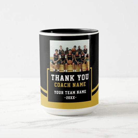 Modern Team Name Photo Coach Thank you Mok (Midden)