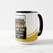 Modern Team Name Photo Coach Thank you Mok (Voorkant rechts)