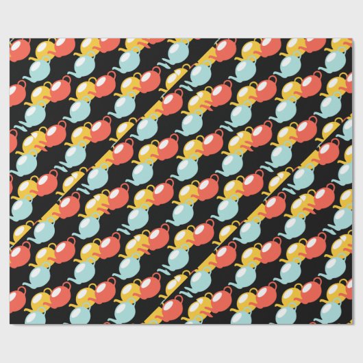 Modern Teapots Pattern Cadeaupapier (Vlak)