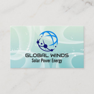 Modern Tech Globe Logo   Zonne-winden achtergrond Visitekaartje