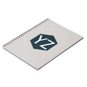 Modern Tech Grid Beige Notitieboek (Linkerzijde)