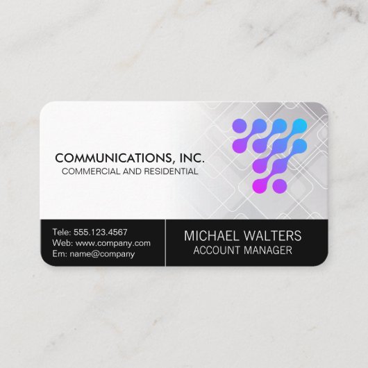 Modern Tech Logo | Communicatie Startup Visitekaartje (Voorkant)