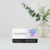 Modern Tech Logo | Communications Start Up Visitekaartje (Staand voorkant)