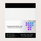 Modern Tech Logo | Communications Start Up Visitekaartje (Buitenkant ongevouwen)