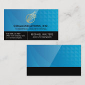 Modern Tech Logo | Geometrische achtergrond Visitekaartje (Voorkant / Achterkant)