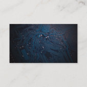 Modern Tech Logo Microchip Visitekaartje (Achterkant)