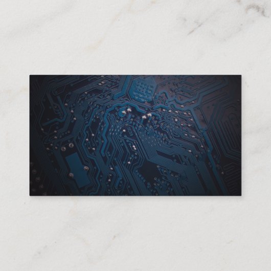 Modern Tech Logo Microchip Visitekaartje (Achterkant)
