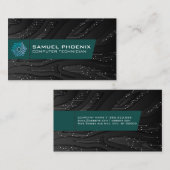 Modern Tech-logo | Technologie Achtergrond Visitekaartje (Voorkant / Achterkant)