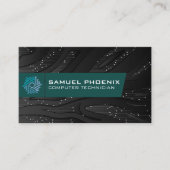Modern Tech-logo | Technologie Achtergrond Visitekaartje (Voorkant)