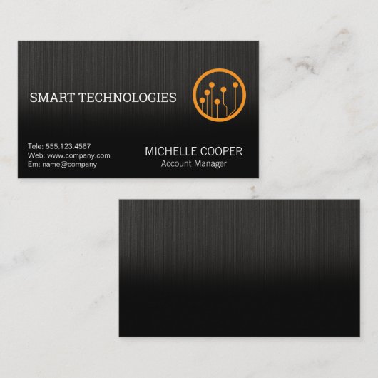 Modern Tech Logo Visitekaartje (Voorkant / Achterkant)