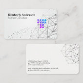 Modern Tech Networking Background Visitekaartje (Voorkant / Achterkant)