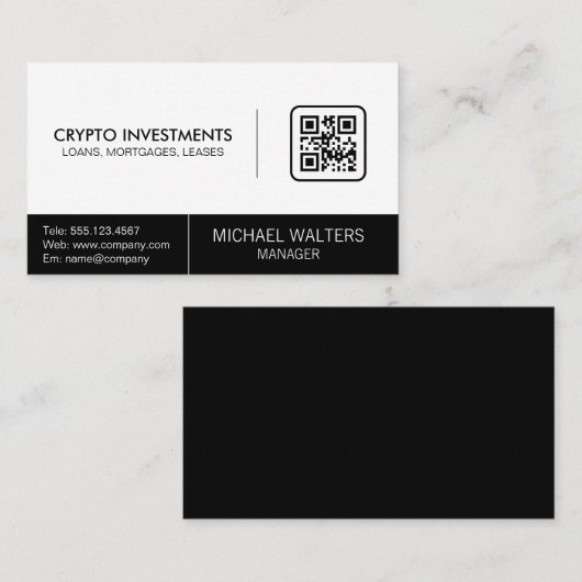 Modern Tech | QR-code Visitekaartje (Voorkant / Achterkant)